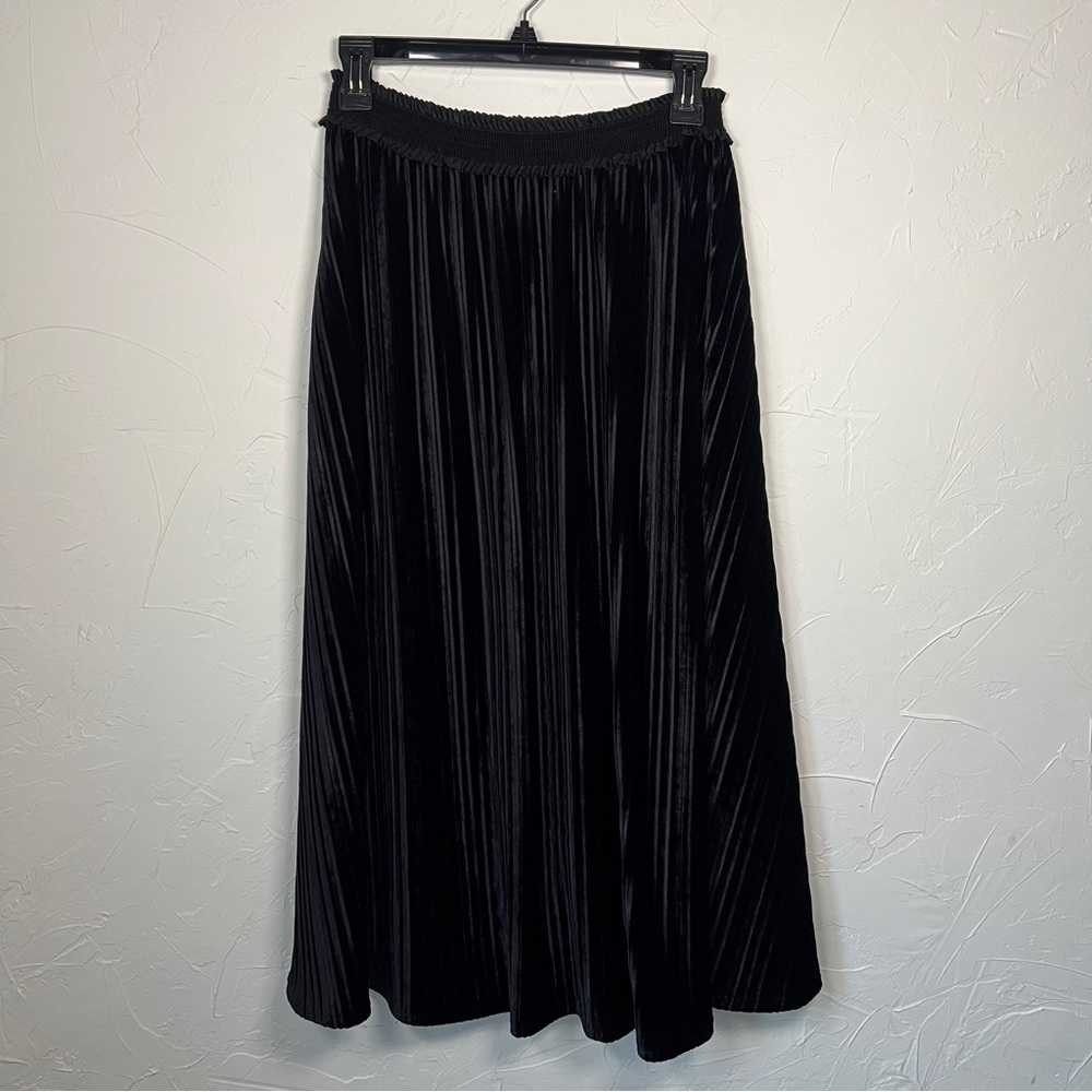 Velvet Laundry By Shelli Segal Whimsigoth Black Skirt Sz S Flowy Emo Balletcore